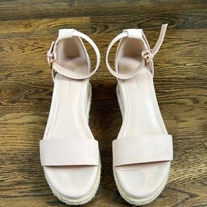 BCBG Addie Ankle Strap Espadrilles Size 9